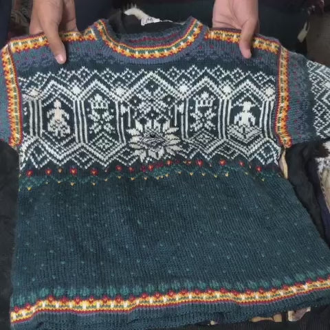 Vintage Crazy Pattern Knitwear Sweater of 50 pcs